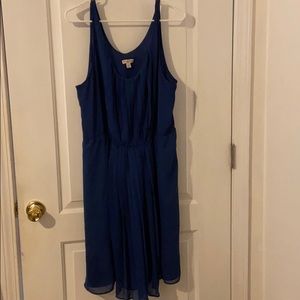 Royal Blue Pleated Dress